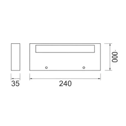 Applique bianco mensola 24cm led 20w cct 2700k-3200k-4000k dimmerabile