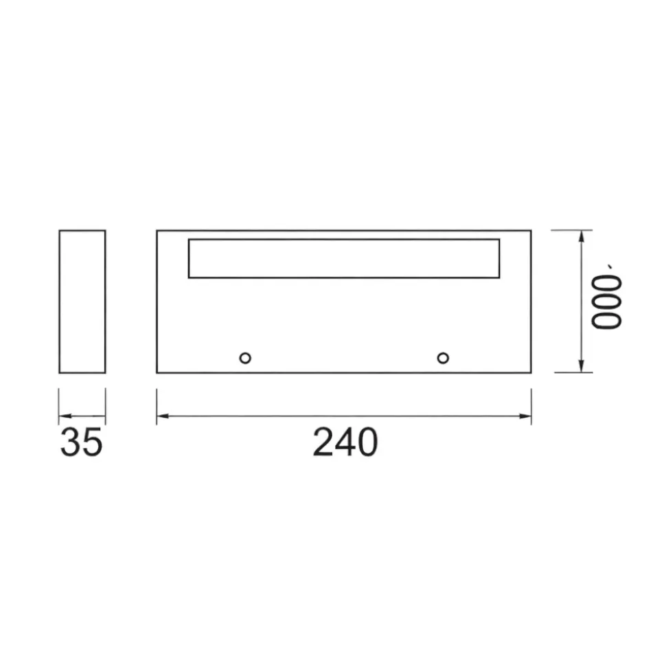 Applique bianco mensola 24cm led 20w cct 2700k-3200k-4000k dimmerabile