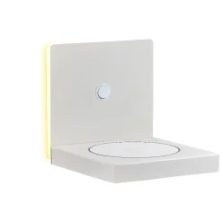 Applique bianco per camera da letto da comodino ricarica wireless