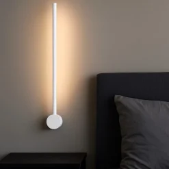 Applique bianco per comodini led 17w 3000k design moderna