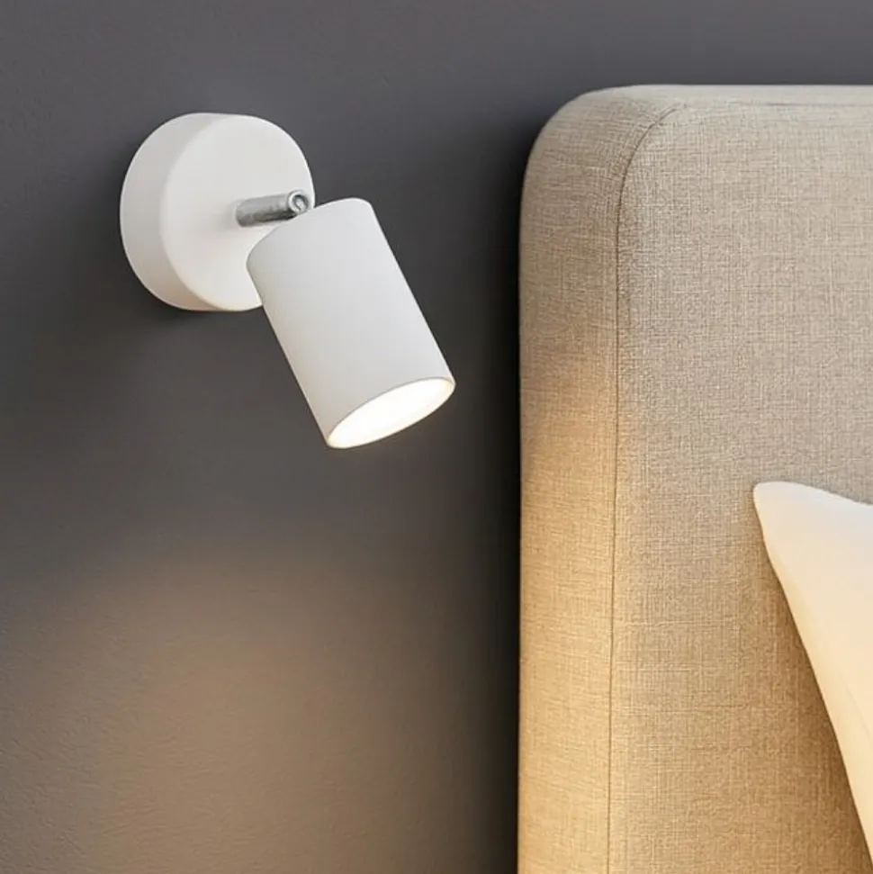 Applique bianco per comodino camera da letto orientabile