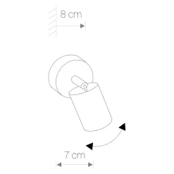 Applique bianco per comodino camera da letto orientabile