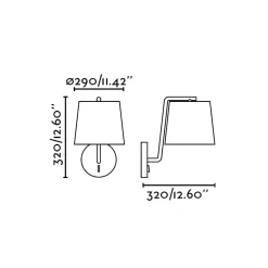 Applique bianco per comodino camera da letto interruttore paralume bianco
