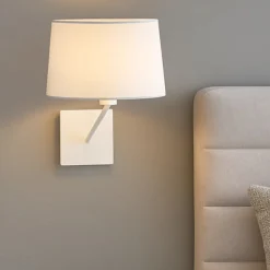 Applique bianco per comodino camera da letto hotel moderna
