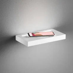 Applique bianco per comodino carica batterie wireless e porta usb