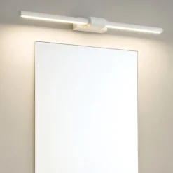 Applique bianco per specchio 12w 3000k 64cm line perenz illuminazione