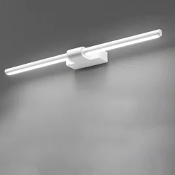Applique bianco per specchio 12w 3000k 64cm line perenz illuminazione