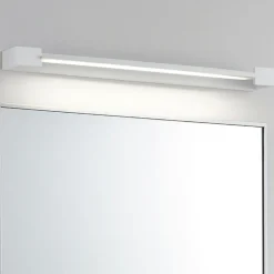Applique bianco per specchio da bagno parabola orientabile
