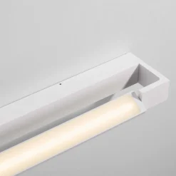 Applique bianco per specchio da bagno parabola orientabile