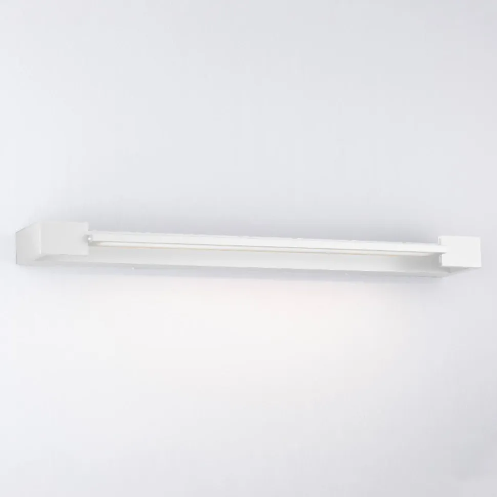 Applique bianco per specchio da bagno parabola orientabile