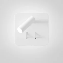 Applique bianco quadrato plug perenz illuminazione per camera da letto