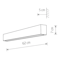 Applique bianco rettangolare moderna led 11w 3000k