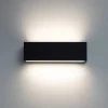 Applique bi emissione led 19w 3000k box w2 nero linea light