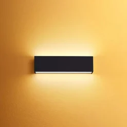 Applique bi emissione led 19w 3000k box w2 nero linea light