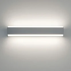 Applique bios grigia da parete led 18w rettangolare top light