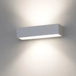 Applique bios top light argento rettangolare led 3000k 4000k