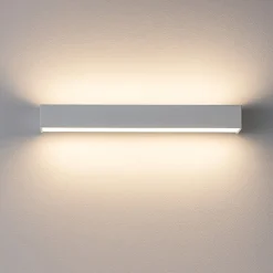 Applique bios top light grigia rettangolare led 24w 3000k 4000k
