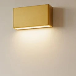Applique box oro w1 mono emissione linea light led 6w 2700k moderna
