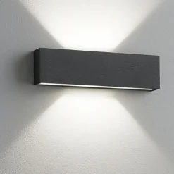 Applique box w2 bi emissione led 19w 2700k linea light cemento