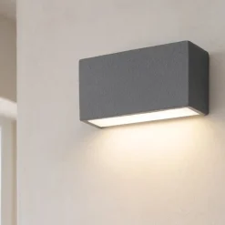 Applique box w1 mono emissione led 6w 2700k finitura cemento linea light