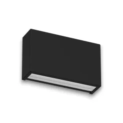 Applique box w1 nero led 6w 3000k mono emissione linea light