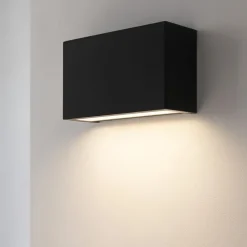 Applique box w1 nero mono emissione led 6w 4000k linea light moderna