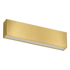 Applique box w1 ottone led 14w 3000k mono emissione linea light