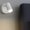 Applique camera da letto con interruttore bianco orientabile
