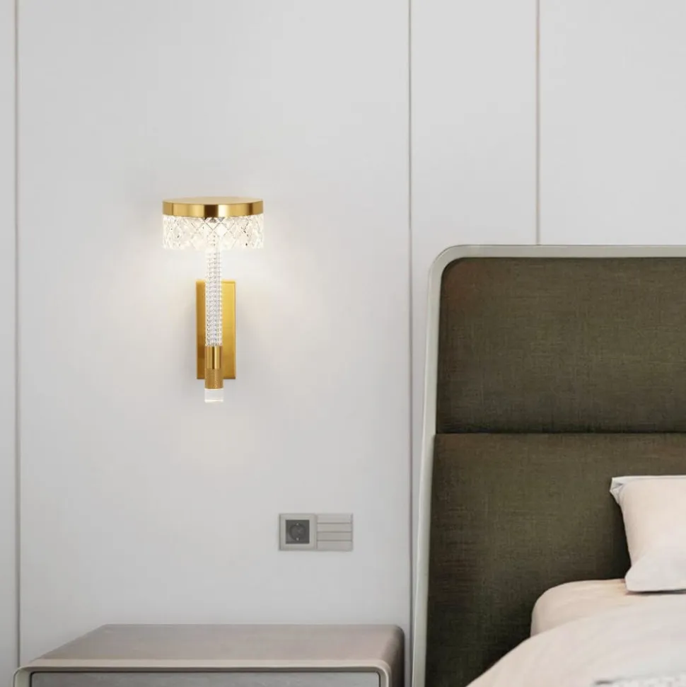 Applique camera da letto contemporanea led 8w 3000k