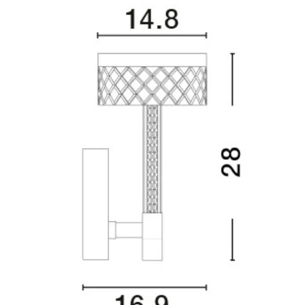 Applique camera da letto contemporanea led 8w 3000k