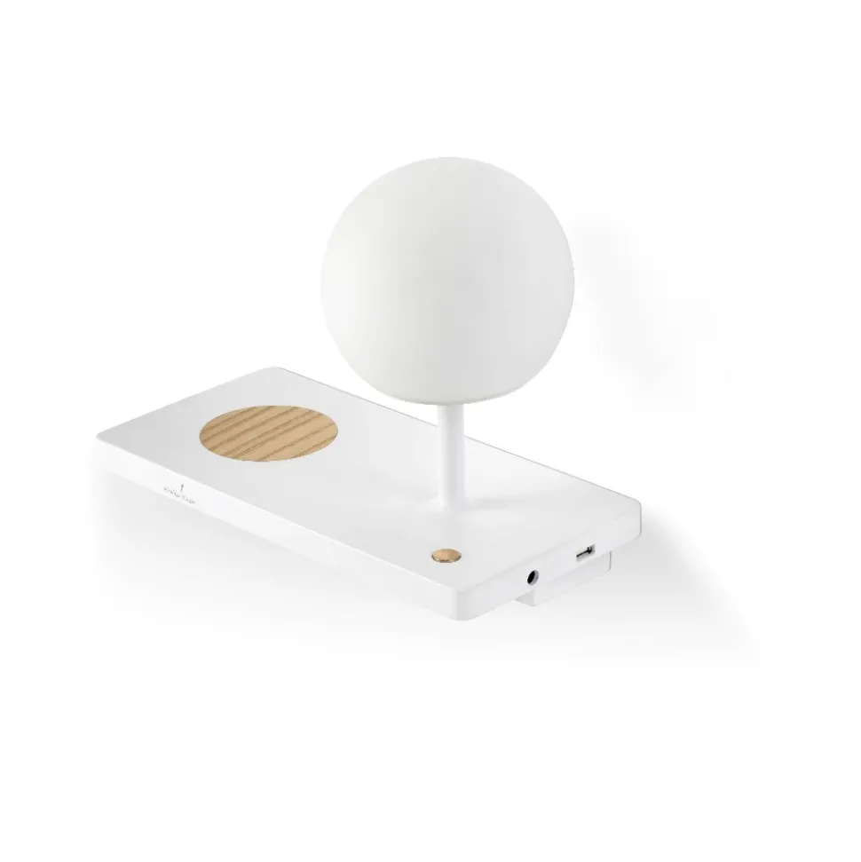 Applique camera da letto lato sinistro mensola presa usb caricatore wireless