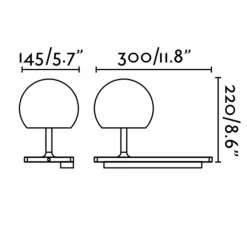 Applique camera da letto lato sinistro mensola presa usb caricatore wireless