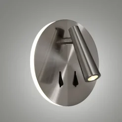 Applique camera da letto led 3000k nickel da lettura
