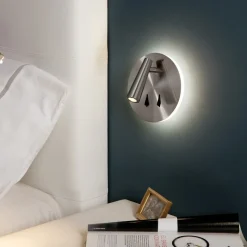 Applique camera da letto led 3000k nickel da lettura