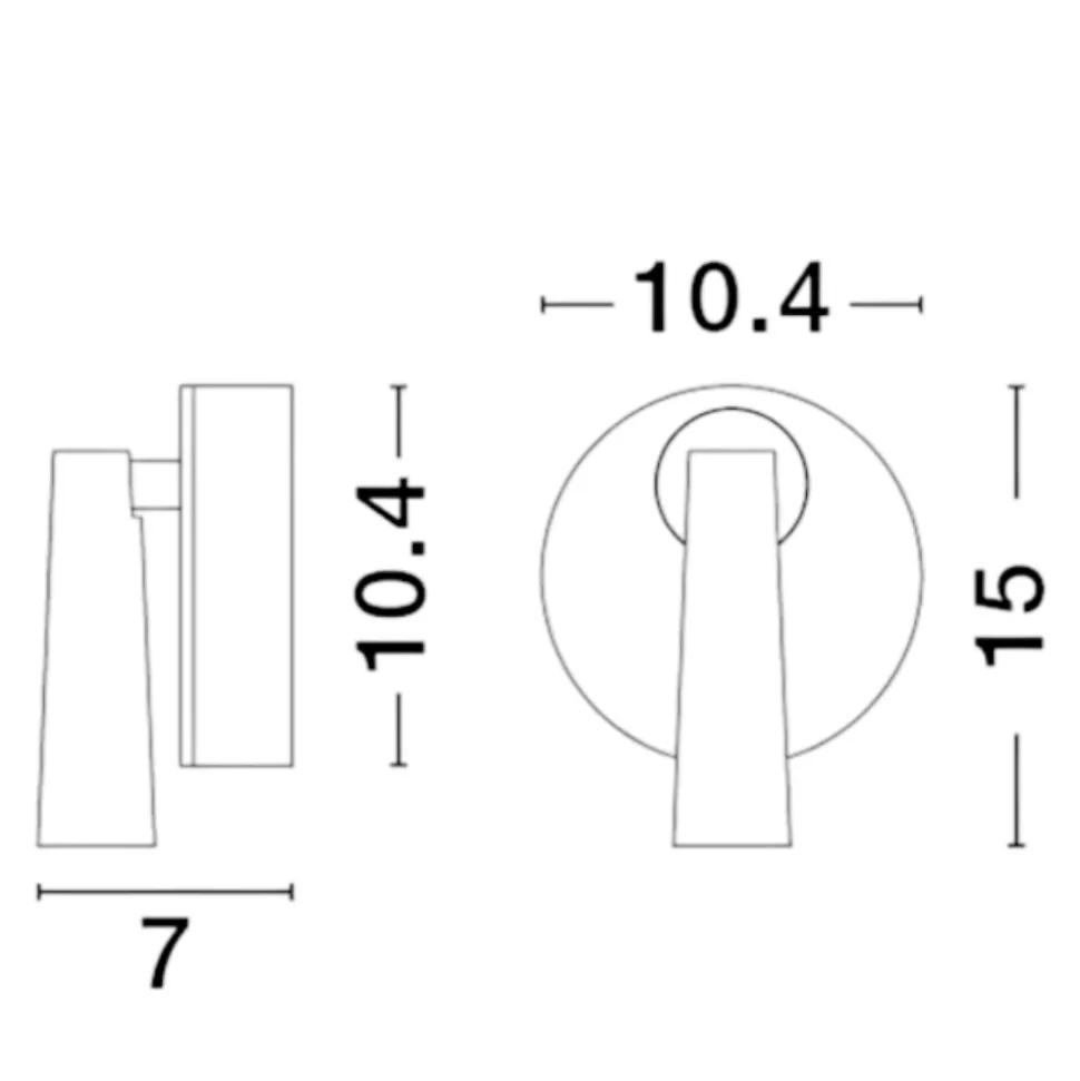 Applique camera da letto led 3000k orientabile bianco