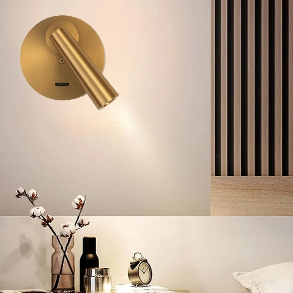 Applique camera da letto led 3000k moderno per comodino