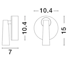 Applique camera da letto led 3000k moderno per comodino