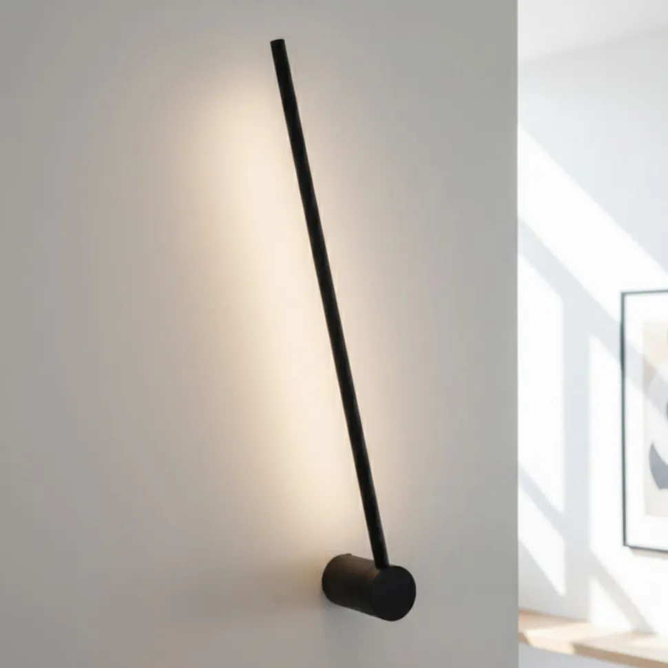 Applique camera da letto nera nera led 17w 3000k