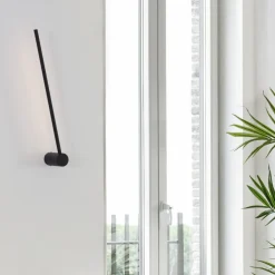 Applique camera da letto nera nera led 17w 3000k