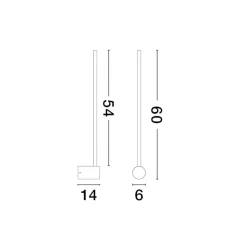 Applique camera da letto nera nera led 17w 3000k