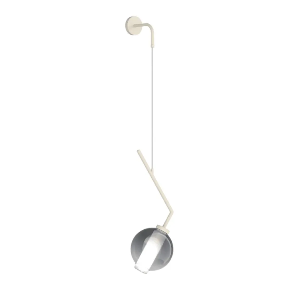 Applique camera da letto pendente sabbia vetro fume top light v line