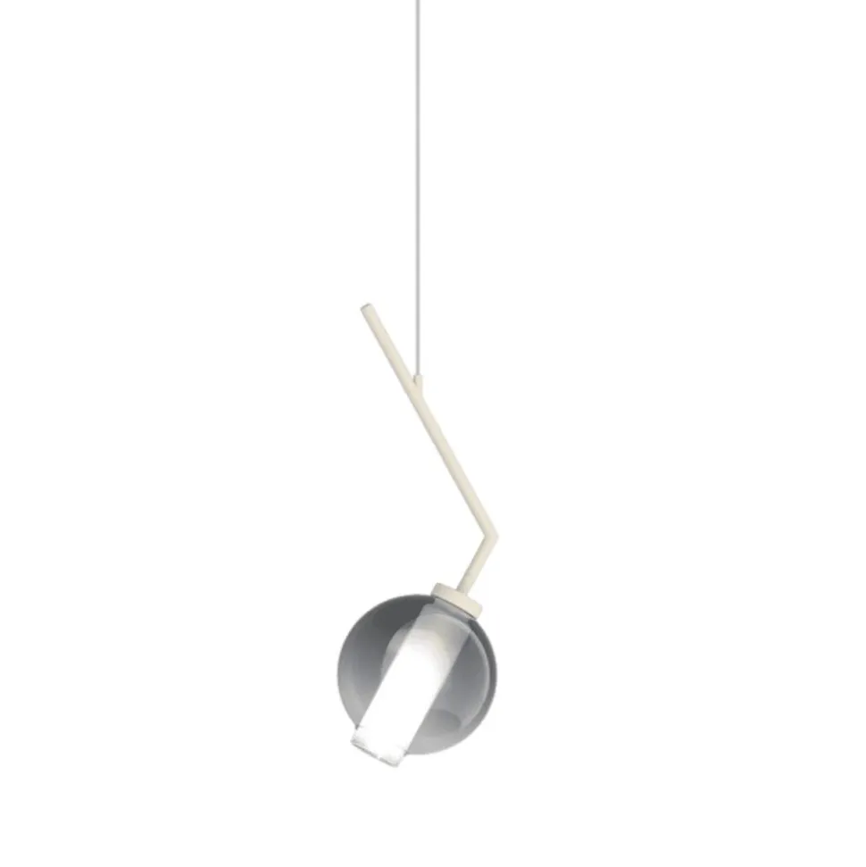 Applique camera da letto pendente sabbia vetro fume top light v line