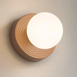 Applique ceramica tortora lucido moderna perenz illuminazione ceramic