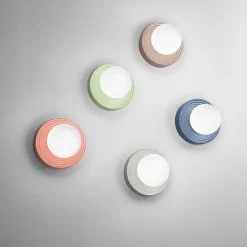 Applique ceramica tortora lucido moderna perenz illuminazione ceramic