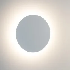 Applique cerchio bianco 40cm lampada disco da parete