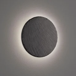 Applique cerchio di ardesia antracite led 9w 3000k dimmerabile