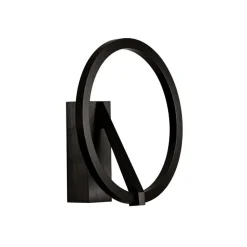 Applique cerchio nero design moderna led 2700k-3000k-4000k