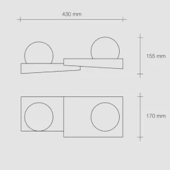 Applique cicladi sforzin in gesso bianco design moderna