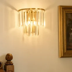 Applique classica con pendenti ondaluce ap castle oro elegante
