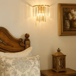 Applique classica con pendenti ondaluce ap castle oro elegante